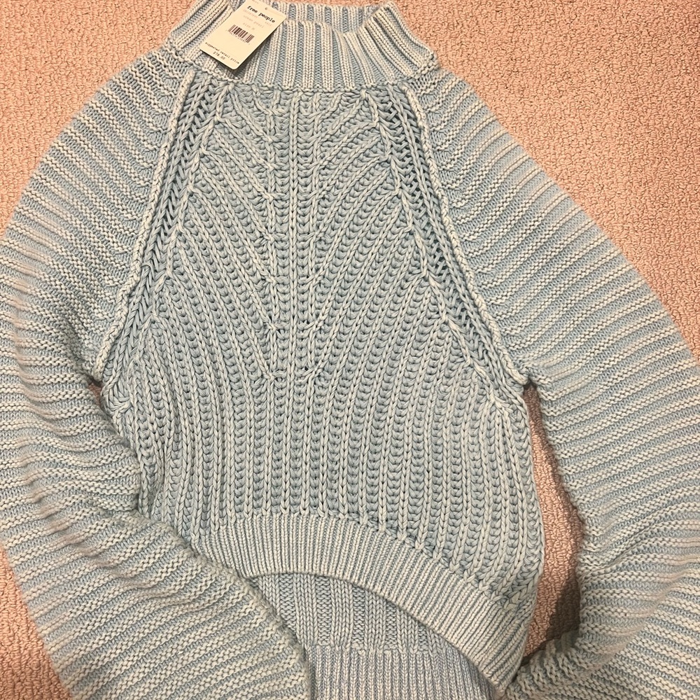 Free People- Ocean Pearl Cable Knit Sweater